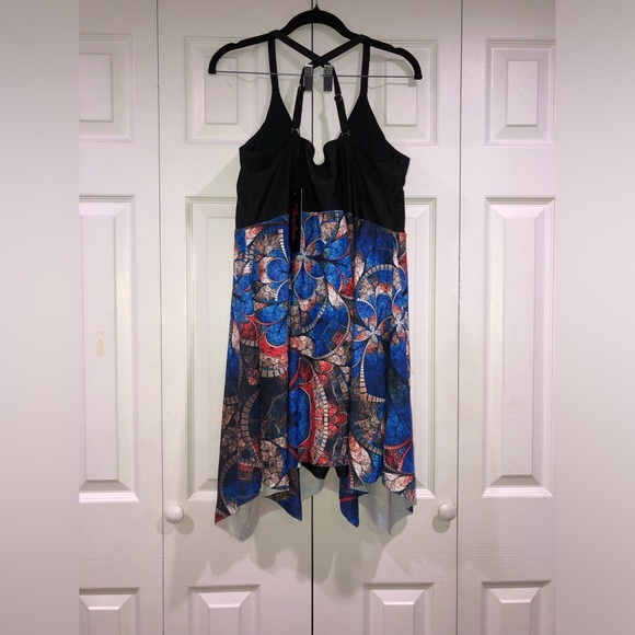 Hanna Nikole Women Plus Size One Piece Swimsuit Bathing Suit Tummy Control - Picture 8 of 11